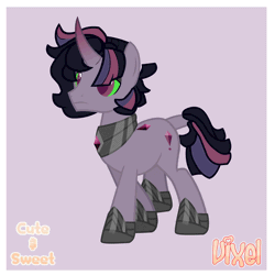 Size: 1500x1500 | Tagged: safe, artist:eyesorefortheblind, artist:xnight-wish, deleted from derpibooru, derpibooru import, oc, oc:clever crystal, unofficial characters only, umbrum, unicorn, animated, commission, gif, solo, umbrum oc, walk cycle, walking