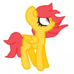 Size: 484x487 | Tagged: safe, artist:jadezy28, artist:shoto, derpibooru import, oc, oc:flare dash, unofficial characters only, pegasus, pony, base used, dazzleverse, magical lesbian spawn, ms paint, next generation, offspring, parent:rainbow dash, parent:spitfire, parents:spitdash, simple background, solo, white background