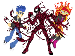 Size: 2857x2113 | Tagged: semi-grimdark, artist:edcom02, artist:jmkplover, derpibooru import, flash sentry, sunset shimmer, equestria girls, angry, blood, carnage, female, fiery shimmer, flashimmer, love triangle, male, nosebleed, ring, rivalry, shipping, shipping denied, simple background, sombra eyes, straight, transparent background, vector, wedding ring