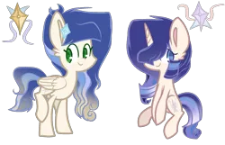 Size: 1690x1086 | Tagged: safe, artist:spectrumnightyt, derpibooru import, oc, oc:charity, oc:clarity, unofficial characters only, pegasus, pony, unicorn, female, mare, offspring, offspring's offspring, parent:oc:spectrum night, parent:oc:velvet sentry, parents:oc x oc