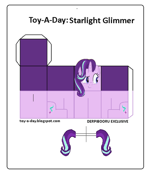 Size: 600x699 | Tagged: artist:grapefruitface1, arts and crafts, craft, derpibooru import, papercraft, printable, safe, solo, starlight glimmer, toy a day