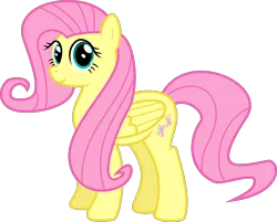 Size: 2000x1609 | Tagged: artist:burdo49, derpibooru import, fluttershy, looking at you, safe, simple background, smiling, solo, transparent background, vector