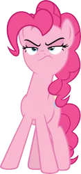 Size: 2107x4500 | Tagged: artist:slb94, death stare, derpibooru import, glare, now you fucked up, pinkie pie, safe, simple background, transparent background, unamused, vector