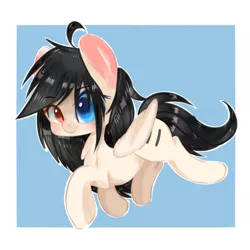 Size: 600x600 | Tagged: safe, artist:lan wu, derpibooru import, oc, oc:lan wu, unofficial characters only, pegasus, pony, heterochromia, solo