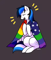 Size: 700x823 | Tagged: safe, artist:felie-yeo, derpibooru import, oc, oc:waver, unofficial characters only, cute, gay pride, gay pride flag, pride, pride flag