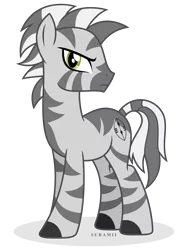 Size: 4389x6028 | Tagged: safe, artist:suramii, derpibooru import, oc, oc:lancer, oc:lancer the zebra (project horizons), unofficial characters only, zebra, fallout equestria, fallout equestria: project horizons, absurd resolution, commission, image, male, png, show accurate, simple background, solo, transparent background, vector, zebra oc