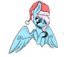 Size: 1024x768 | Tagged: safe, artist:crazysurprise, derpibooru import, oc, unofficial characters only, pegasus, pony, bust, chocolate, christmas, female, food, hat, holiday, hot chocolate, mare, mug, portrait, santa hat, simple background, solo, transparent background