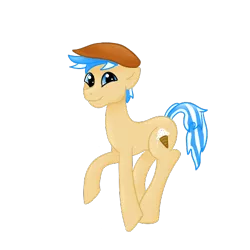 Size: 500x500 | Tagged: safe, artist:kiwiscribbles, derpibooru import, oc, oc:vanilla daze, unofficial characters only, earth pony, pony, 2018 community collab, derpibooru community collaboration, beret, hat, raised hoof, simple background, solo, transparent background
