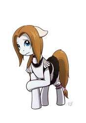 Size: 700x1000 | Tagged: safe, artist:nicestile, derpibooru import, oc, oc:garin, unofficial characters only, pegasus, pony, 2018 community collab, derpibooru community collaboration, clothes, female, maid, mare, shy, simple background, transparent background