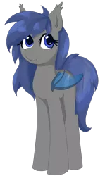 Size: 842x1411 | Tagged: safe, artist:afuna, derpibooru import, oc, oc:midnight feathers, unofficial characters only, bat pony, pony, bat pony oc, feather, female, mare, simple background, solo, standing, transparent background, transparent wings