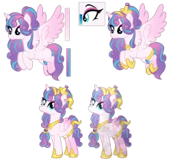 Size: 3169x3000 | Tagged: safe, artist:xxmissteaxx, derpibooru import, princess flurry heart, alicorn, crystal pony, pony, alternate hairstyle, armor, blank flank, breastplate, crown, crystallized, female, flying, high res, jewelry, mare, older, regalia, smiling, solo, spread wings, wings