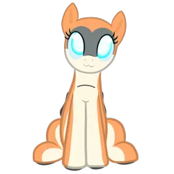 Size: 1600x1600 | Tagged: safe, artist:rinikka, derpibooru import, oc, oc:kiva, unofficial characters only, pony, robot, robot pony, 2018 community collab, derpibooru community collaboration, female, glowing eyes, looking at you, simple background, sitting, solo, transparent background