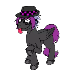 Size: 1600x1600 | Tagged: safe, artist:momoiro-kun, derpibooru import, oc, oc:flashy sprite, unofficial characters only, pegasus, pony, 2018 community collab, derpibooru community collaboration, hat, male, raised hoof, simple background, smiling, solo, stallion, sunglasses, tongue out, transparent background, unshorn fetlocks