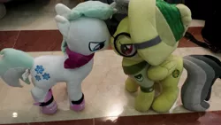 Size: 4128x2322 | Tagged: artist:onlyfactory, bootleg, crack shipping, daringdiamond, daring do, derpibooru import, double diamond, female, four times the d, four times the xd, glasses, hat, irl, malaysia, male, photo, photographer:horsesplease, plushie, safe, shipping, straight, xdddd