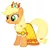 Size: 272x264 | Tagged: safe, artist:drypony198, derpibooru import, applejack, earth pony, pony, apple daisy, clothes, crossover, crown, dress, image, jewelry, png, princess daisy, princess dress, regalia, super mario bros., yellow dress