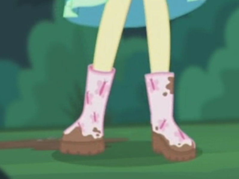 Size: 2048x1536 | Tagged: safe, derpibooru import, screencap, fluttershy, butterfly, equestria girls, equestria girls series, stressed in show, stressed in show: fluttershy, boots, legs, mud, muddy, pictures of legs, shoes