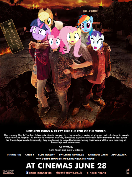 Size: 700x940 | Tagged: alicorn, apocalypse, applejack, craig robinson, danny mcbride, derpibooru import, fire, fluttershy, james franco, jay baruchel, jonah hill, movie parody, movie poster, parody, pinkie pie, rainbow dash, rarity, safe, seth rogen, this is the end, twilight sparkle, twilight sparkle (alicorn)