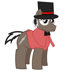 Size: 800x800 | Tagged: safe, artist:toyminator900, derpibooru import, oc, oc:jack t. ripper, unofficial characters only, earth pony, pony, unicorn, 2018 community collab, derpibooru community collaboration, clothes, hat, simple background, solo, top hat, transparent background