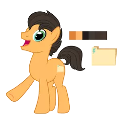 Size: 1642x1558 | Tagged: safe, artist:elskafox, derpibooru import, oc, oc:solar bronze, unofficial characters only, earth pony, pony, folder, ponysona, reference sheet, solo