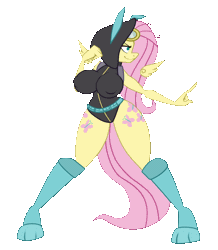 Size: 786x900 | Tagged: suggestive, artist:lil miss jay, derpibooru import, fluttershy, anthro, plantigrade anthro, animated, areola, areola outline, big breasts, boots, both cutie marks, bouncing, bouncing breasts, breasts, bunny ears, busty fluttershy, clothes, costume, curvy, dangerous mission outfit, erect nipples, female, fighting stance, floating wings, goggles, hoodie, hourglass figure, huge breasts, lidded eyes, looking at something, loop, nipple outline, nipples, no catchlights, no pupils, puffy areolas, shoes, simple background, smiling, solo, solo female, spread legs, spreading, transparent background, wide hips