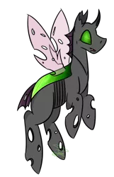 Size: 638x989 | Tagged: artist:pinkiepegasus, changeling, derpibooru import, green changeling, oc, safe, simple background, solo, transparent background, unofficial characters only