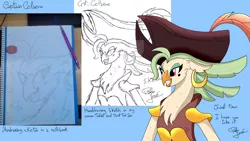 Size: 1024x576 | Tagged: anthro, artist:susanzx2000, captain celaeno, derpibooru import, female, my little pony: the movie, pirate, safe, solo, triptych