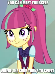 Size: 387x518 | Tagged: safe, derpibooru import, edit, edited screencap, screencap, sour sweet, dance magic, equestria girls, spoiler:eqg specials, cropped, cute, genesis, smiling, solo, song reference, sourbetes, when the sour turns to sweet
