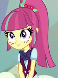 Size: 387x518 | Tagged: safe, derpibooru import, screencap, sour sweet, dance magic, equestria girls, spoiler:eqg specials, cropped, cute, smiling, solo, sourbetes