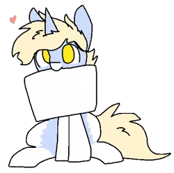 Size: 464x461 | Tagged: safe, alternate version, artist:nootaz, derpibooru import, oc, oc:nootaz, unofficial characters only, pony, unicorn, cute, exploitable, heart, male, mouth hold, rule 63, sign, simple background, sitting, smiling, solo, stallion, template, transparent background