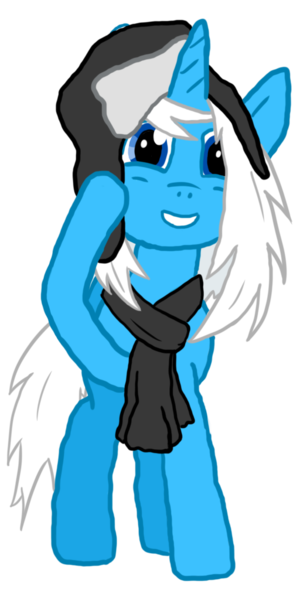 Size: 512x1024 | Tagged: safe, artist:gexon_pane, derpibooru import, oc, oc:icy wave, unofficial characters only, unicorn, 2018 community collab, derpibooru community collaboration, clothes, female, hat, mare, scarf, simple background, solo, transparent background, ushanka