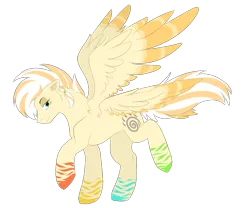 Size: 1972x1641 | Tagged: safe, artist:rudazmora, derpibooru import, oc, oc:featherkah, unofficial characters only, pegasus, pony, elements, second wings, solo, wings