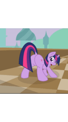 Size: 360x640 | Tagged: artist needed, suggestive, derpibooru import, trixie, twilight sparkle, equestria girls, equestria girls series, rarity investigates: the case of the bedazzled boot, animated, blank space, butt shake, cropped, dock, female, gif, out of context, plot, sunshine sunshine, twerking, twibutt