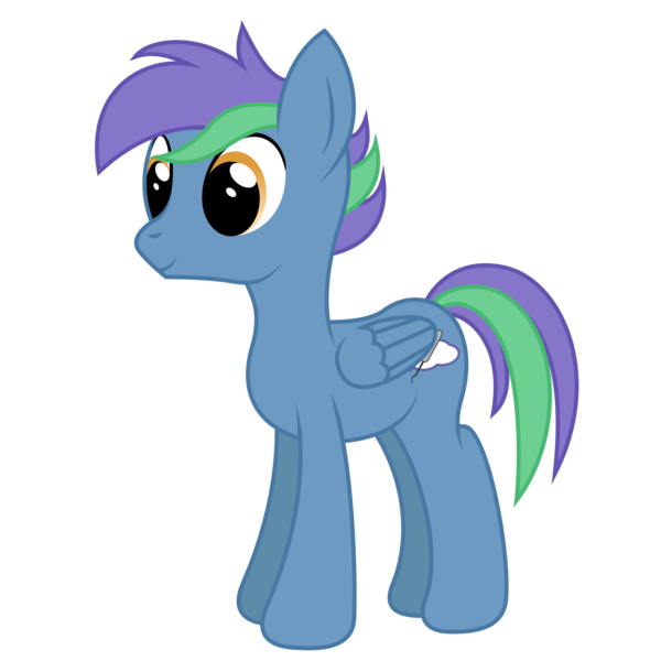 Size: 2000x2000 | Tagged: safe, artist:joey, artist:lightningbolt, derpibooru import, oc, oc:cerulean frost, unofficial characters only, pegasus, pony, 2018 community collab, derpibooru community collaboration, .svg available, folded wings, male, show accurate, simple background, smiling, solo, stallion, standing, svg, transparent background, vector, wings