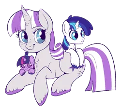 Size: 750x678 | Tagged: safe, artist:lulubell, derpibooru import, shining armor, twilight sparkle, twilight velvet, pony, unicorn, baby, baby pony, babylight sparkle, brother and sister, colt, cute, family, female, filly, male, mare, mother and daughter, mother and son, simple background, smiling, transparent background, trio, unshorn fetlocks, younger