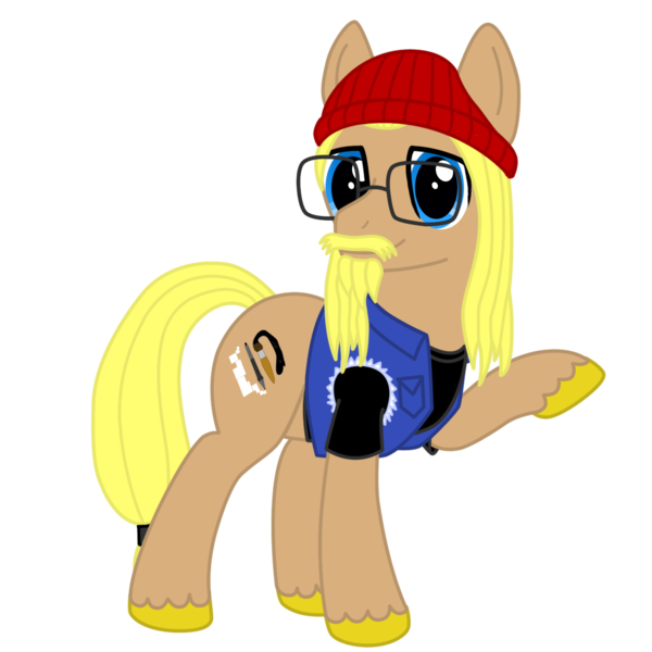 Size: 1200x1200 | Tagged: safe, artist:starkcontrast, derpibooru import, oc, oc:stark contrast, ponified, unofficial characters only, earth pony, pony, 2018 community collab, derpibooru community collaboration, beanie, clothes, digital art, glasses, hat, simple background, solo, transparent background, vest