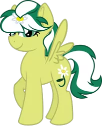 Size: 974x1196 | Tagged: safe, artist:binkyt11, derpibooru import, oc, oc:marguerite daisy, unofficial characters only, pegasus, pony, 2018 community collab, derpibooru community collaboration, female, looking at you, mare, simple background, solo, transparent background