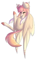 Size: 2664x4356 | Tagged: safe, artist:crazllana, derpibooru import, oc, oc:lyshuu, unofficial characters only, pegasus, pony, eyes closed, female, high res, mare, simple background, solo, transparent background