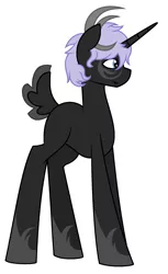 Size: 1200x1960 | Tagged: safe, artist:midnightamber, derpibooru import, oc, oc:nightstar, unofficial characters only, deer, deer pony, hybrid, original species, unicorn, male, simple background, solo, stallion, white background