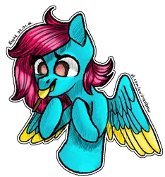 Size: 2809x3000 | Tagged: safe, artist:krotik, derpibooru import, oc, unofficial characters only, pegasus, pony, food, mouth hold, popsicle, simple background, solo, transparent background