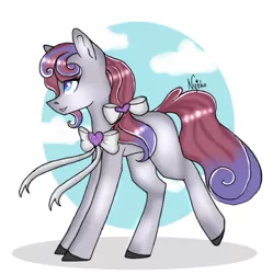 Size: 553x556 | Tagged: safe, artist:nyokoart, derpibooru import, oc, unofficial characters only, earth pony, pony, bow, hair bow, solo