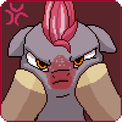 Size: 300x300 | Tagged: safe, artist:imreer, derpibooru import, oc, unofficial characters only, earth pony, pony, unicorn, angry, animated, cheek squish, cross-popping veins, earth pony oc, female, floppy ears, freckles, grumpy, hooves, horn, looking at you, mare, solo, squishy cheeks, unicorn oc, ych result