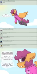 Size: 2124x4276 | Tagged: anthro, artist:synnibear03, comic, comic:ponytale, derpibooru import, deviantart, oc, oc:ponytale scootaloo, safe, scootaloo, scootaloo loves sans, solo