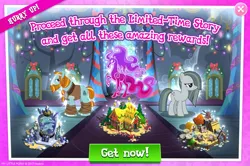 Size: 1084x720 | Tagged: advertisement, derpibooru import, gameloft, limited-time story, marble pie, official, reformed windigo, rockhoof, safe, screencap, windigo