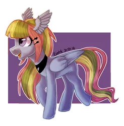 Size: 2432x2472 | Tagged: safe, artist:krotik, derpibooru import, oc, unofficial characters only, pegasus, pony, smiling, solo, wing ears