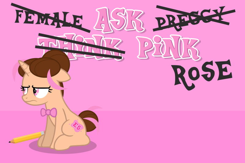 Size: 6000x4000 | Tagged: safe, artist:estories, derpibooru import, oc, oc:pink rose, oc:think pink, unofficial characters only, unicorn, absurd resolution, bowtie, female, mare, rule 63, solo, unamused