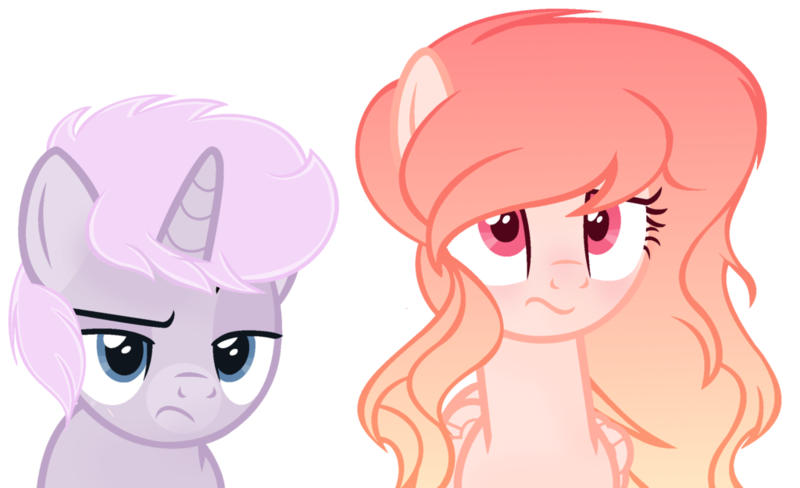 Size: 1024x624 | Tagged: safe, artist:venomns, derpibooru import, oc, oc:amber, oc:lavender, unofficial characters only, pegasus, pony, unicorn, female, mare, simple background, size difference, transparent background