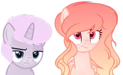 Size: 1024x624 | Tagged: safe, artist:venomns, derpibooru import, oc, oc:amber, oc:lavender, unofficial characters only, pegasus, pony, unicorn, female, mare, simple background, size difference, transparent background