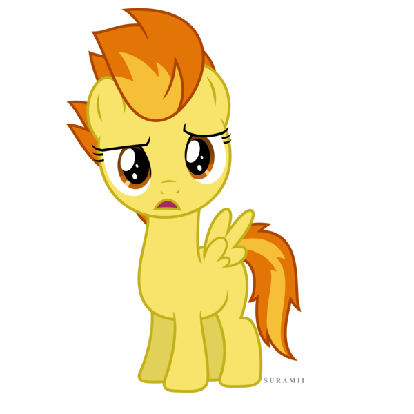 Size: 6000x6000 | Tagged: safe, artist:suramii, derpibooru import, spitfire, pegasus, pony, parental glideance, absurd resolution, confused, female, filly, filly spitfire, open mouth, simple background, solo, transparent background, vector
