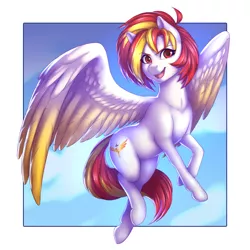 Size: 3100x3100 | Tagged: safe, artist:souladdicted, derpibooru import, oc, oc:pepper doll, unofficial characters only, pegasus, pony, female, mare, smiling, solo