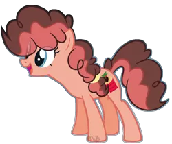 Size: 965x809 | Tagged: safe, artist:marielle5breda, derpibooru import, oc, oc:strawberry cupcake, unofficial characters only, earth pony, pony, female, mare, offspring, parent:cheese sandwich, parent:pinkie pie, parents:cheesepie, simple background, solo, transparent background